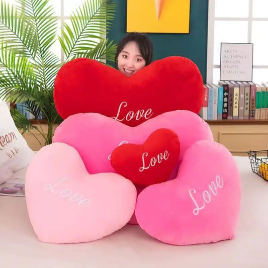 Soft Heart Plush Pillow