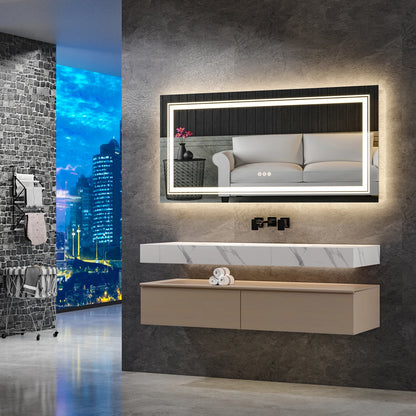 Large Rectangle Bathroom LED Mirror