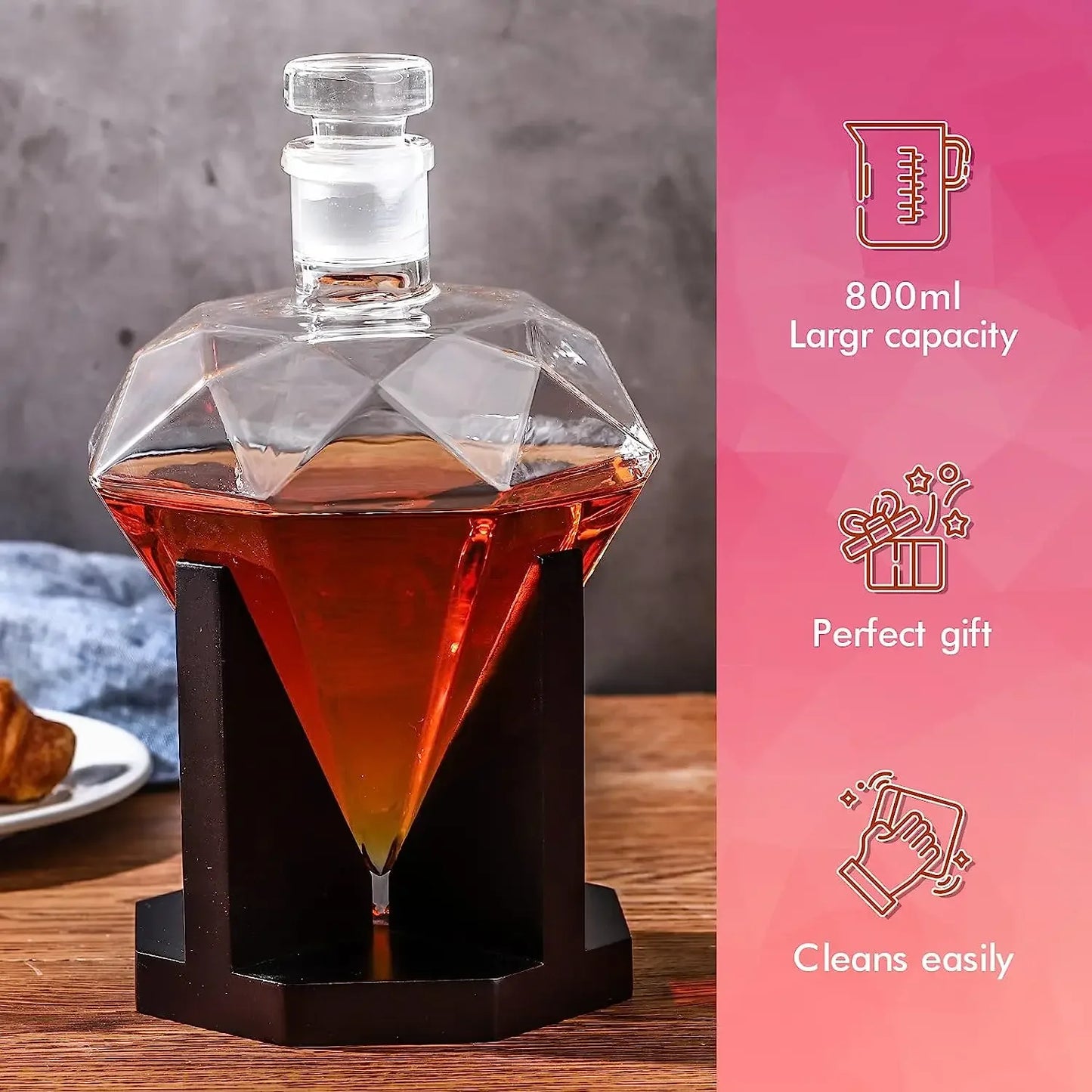 1000ml Diamond  Decanter