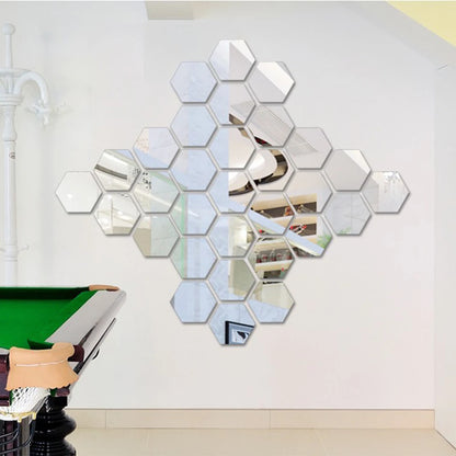 Hexagonal Mirror Stickers