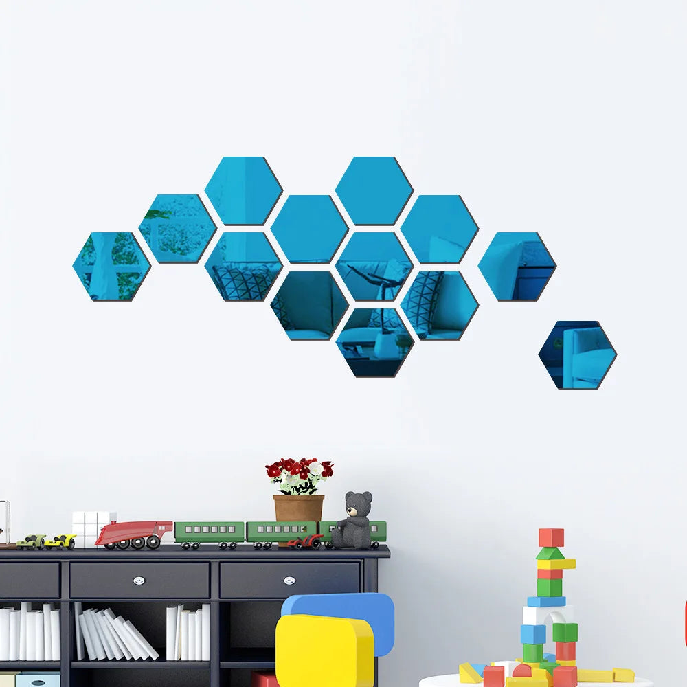 Hexagonal Mirror Stickers