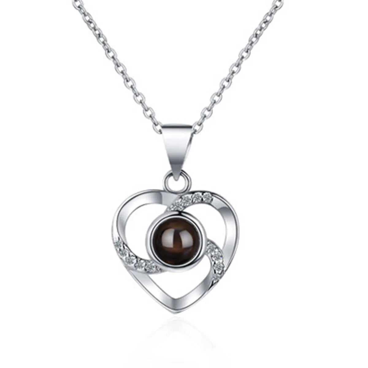 Forever Rose with Heart Neckless