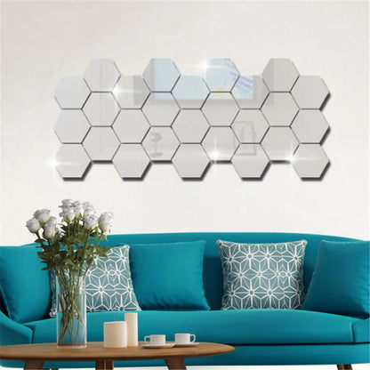 Hexagonal Mirror Stickers